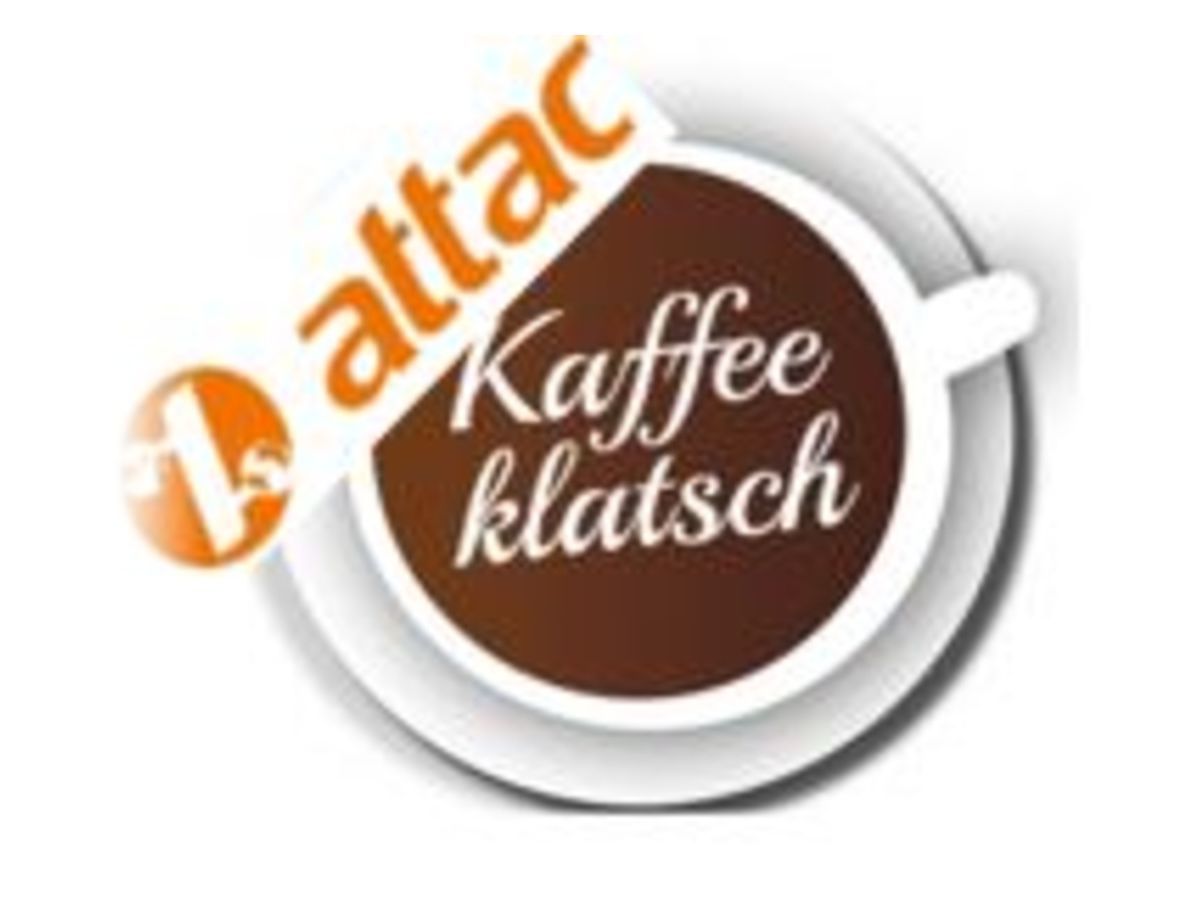 Logo des politischen Kaffeeklatschs von Attac
