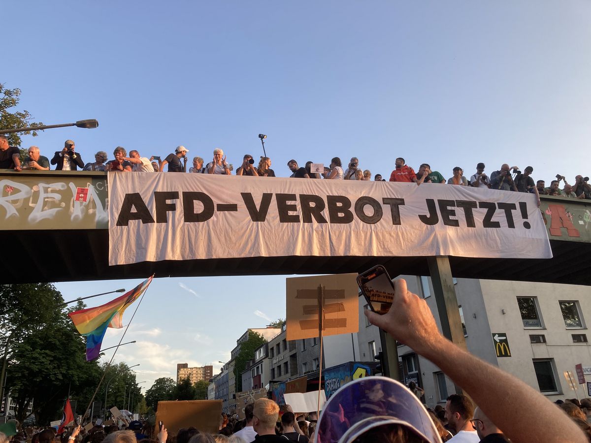 Banner: "AfD-Verbot jetzt"
