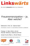 Flyer zu Frauenemanzipation - ja. Aber welche?