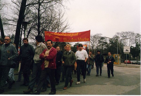 Streikszene aus Gifhorn, 1987